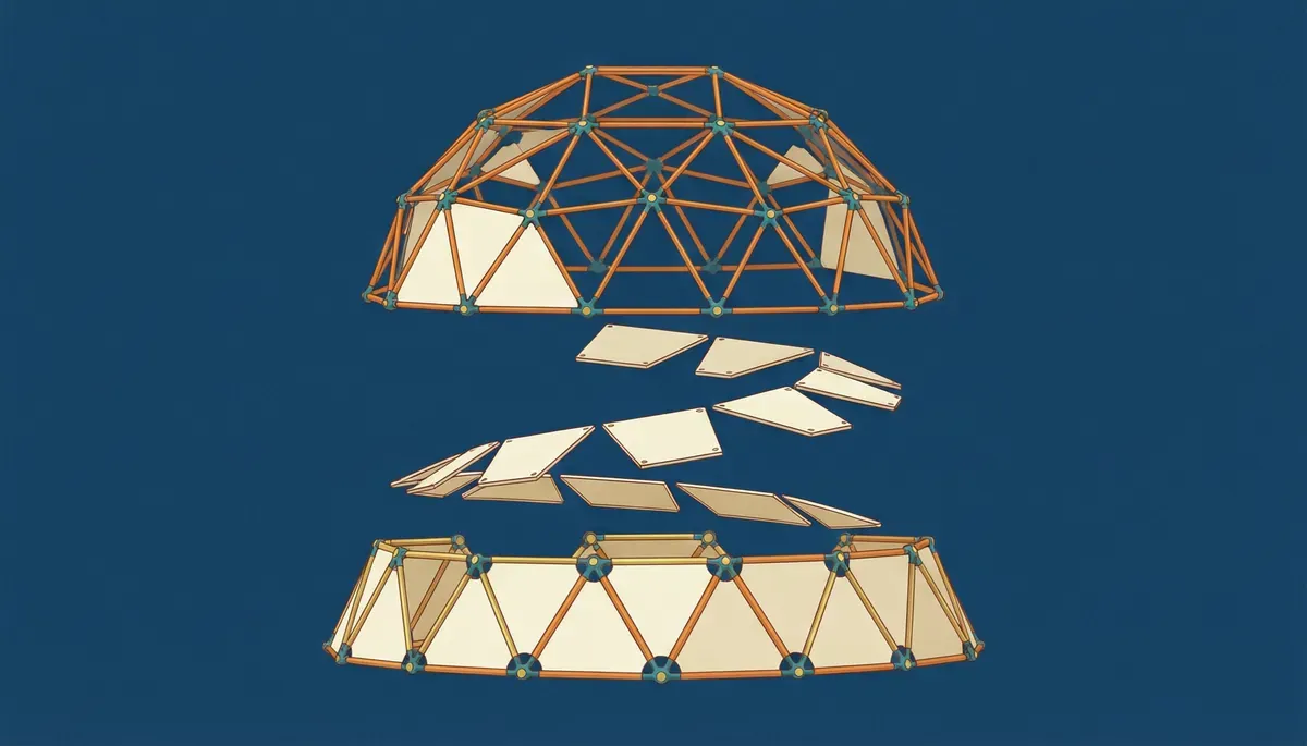 Domo geodésico V3 Kruschke: del cálculo a la construcción
