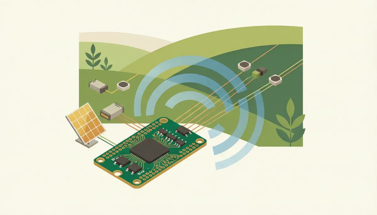Edge computing rural: cómo un ESP32 sobrevive meses con dos baterías y sin internet confiable